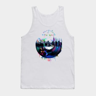 new york skyline vinyl Tank Top